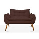 Ver imagem 7 de Kit 02 Poltronas + Sofá 2 Lugares com Puff Opala Balaqui Marrom
