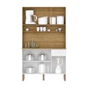 Ver imagem 2 de Armario de Cozinha 6 Portas e 1 Gaveta Rubi Style Kits Paraná Cor:freijo/supremo Ripado