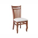 Ver imagem 3 de Cadeira de Jantar 100% Madeira Maciça Florida Off White/Castanho