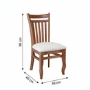 Ver imagem 5 de Cadeira de Jantar 100% Madeira Maciça Florida Off White/Castanho
