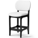 Ver imagem 3 de Kit 04 Banquetas Baixa Bar Cozinha Sala Jantar Fixa Betta L02 Preto Facto Branco - Lyam Decor Banque