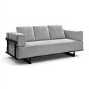 Ver imagem 2 de Sofá Cama 2 Lugares Living 200cm Base Industrial Sala Cherie Linho K01 - D’Rossi