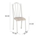 Ver imagem 5 de Kit 6 Cadeiras de Cozinha Alasca Estampado Rattan Pés de Ferro Branco - Pallazio