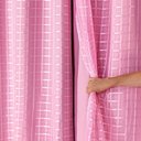 Ver imagem 3 de Cortina Blackout Pvc com Tecido Voil Xadrez 2,80 M X 1,60 M - Rosa