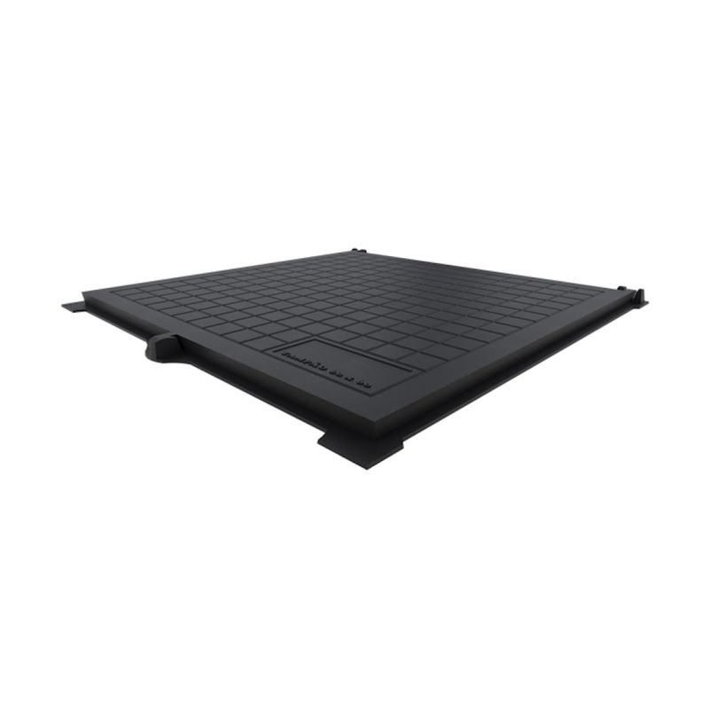 Tampão Articulado S Rebaixo Passagem Inspeção Preto 50x50cm - 2