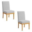 Ver imagem 5 de Kit 4 Cadeiras de Jantar Solana Boucle Cinza Base de Madeira - Pallazio