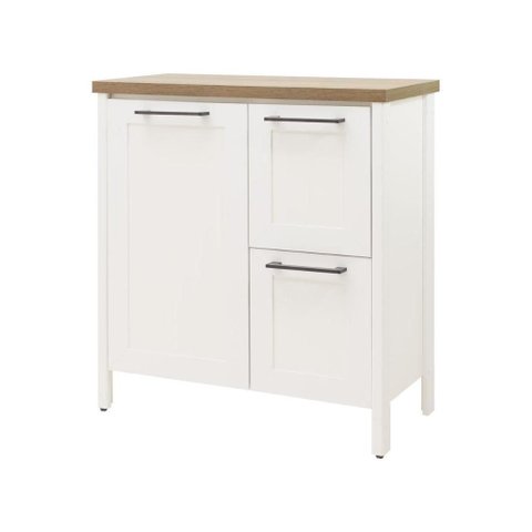 Aparador Buffet Bn-01 Cozy Moderno 1 Porta 2 Gavetas MDP 79cm Ditália