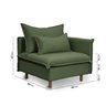 Sofá Modular 2 Lugares com Chaise e Pé Madeira Sôma CabeCasa MadeiraOriginals - 7