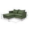 Sofá Modular 2 Lugares com Chaise e Pé Madeira Sôma CabeCasa MadeiraOriginals - 5