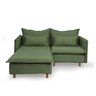 Sofá Modular 2 Lugares com Chaise e Pé Madeira Sôma CabeCasa MadeiraOriginals - 3