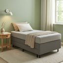 Ver imagem 1 de Cama Solteiro Box Luxo Suede 88x188 com Auxiliar Duquesa