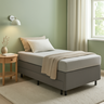 Cama Solteiro Box Luxo Suede 88x188 com Auxiliar Duquesa - 1
