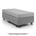 Ver imagem 2 de Cama Solteiro Box Luxo Suede 88x188 com Auxiliar Duquesa