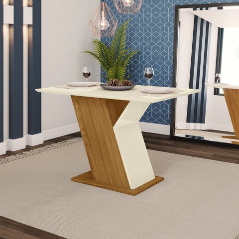 Mesa de Jantar com Tampo em MDF 120cm Kesha Casa 812