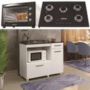 Ver imagem 1 de Kit Balcão Branco com Forno 48 Litros 110V e Fogão 5 Bocas
