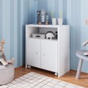 Ver imagem 5 de Balcão Multiuso com Mesa Recolhível e Rodízios Branca