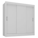 Ver imagem 2 de Guarda-Roupa Casal 3 Portas Correr Real Yescasa Branco