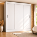 Ver imagem 1 de Guarda-Roupa Casal 3 Portas Correr Real Yescasa Branco