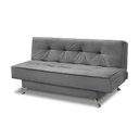Ver imagem 1 de Sofá Cama 1,80m Flavia Suede Cinza Rover & Beato