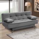 Ver imagem 4 de Sofá Cama 1,80m Flavia Suede Cinza Rover & Beato