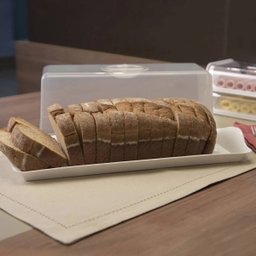 Bandeja de Plástico Retangular Branco Decorativa 38x16cm Uz Servir Organizar - 4