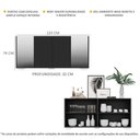 Ver imagem 4 de Aparador Buffet 4 Portas com Espelho e Pés Quadrados Vegas Multimóveis V3563 Preto/Branco