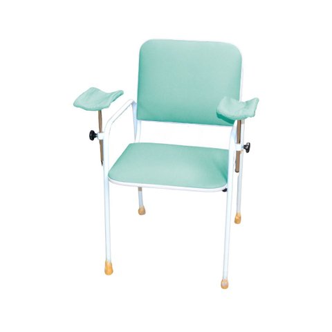 Cadeira para Coleta de Sangue Reforçada Standard com Braço Lateral Verde Bebê