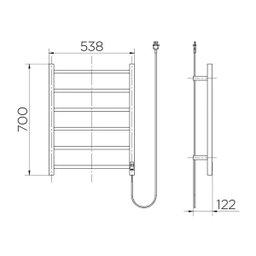 Toalheiro térmico Square 127v Docol Cozy inox polido - 3
