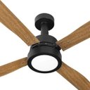 Ver imagem 2 de Ventilador de Teto Venti-delta Vintage Led com 4 Pás Marrom / Preto 127v