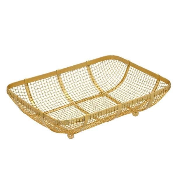 Cesta Aramada Dourada 33,5cm - 1