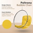 Ver imagem 2 de Poltrona Bubble Chair Couro Sintético Linha Premium Decorativa Sala Quarto Design Moderno - Amarelo
