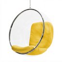 Ver imagem 3 de Poltrona Bubble Chair Couro Sintético Linha Premium Decorativa Sala Quarto Design Moderno - Amarelo