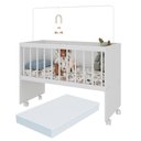 Ver imagem 2 de Berço Reborn com Colchão Incluso e Rodízios Multimóveis Mp4382c Branco