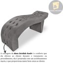 Ver imagem 5 de Maca Estofada Capitonê Clínica Salão Estética Suede Eduarda:cinza