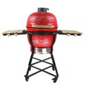 Ver imagem 1 de Churrasqueira Kamado em Cerâmica à Carvão Forno Tampa 21