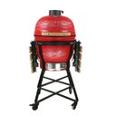Ver imagem 2 de Churrasqueira Kamado em Cerâmica à Carvão Forno Tampa 21