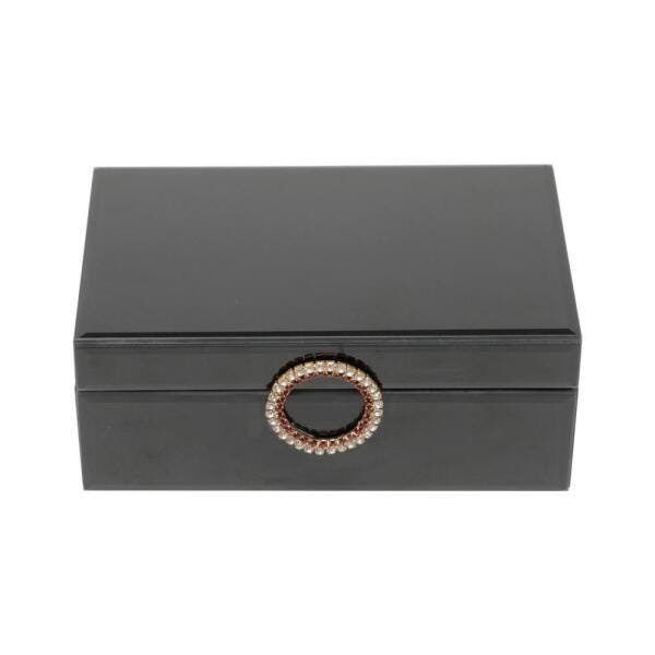 Porta Jóias Preto com Puxador Dourado 21cm - 2