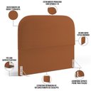Ver imagem 4 de Cabeceira Cama Box King 195cm Orgânica Lanna W01 Bouclê Terracota - Lyam Decor