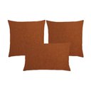Ver imagem 1 de Kit 3 Capas Almofada Baguete Bouclé Quadradas e Retangular Zíper Invisível, Texturizado
