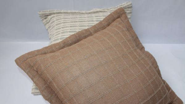 Capa Almofada Algodao Marron Claro - 3