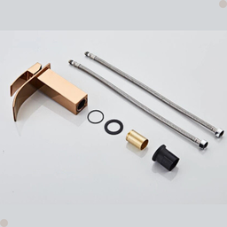 Torneira Banheiro Cascata Monocomando Misturador Baixa Rose Gold - 2