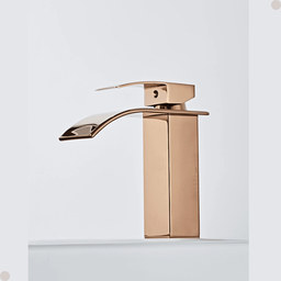 Torneira Banheiro Cascata Monocomando Misturador Baixa Rose Gold - 7
