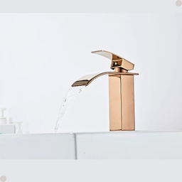 Torneira Banheiro Cascata Monocomando Misturador Baixa Rose Gold - 8