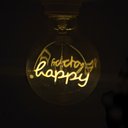Ver imagem 2 de Lampada Led Happy Vintage Mensagem 4w Branco Quente Casa Comercio
