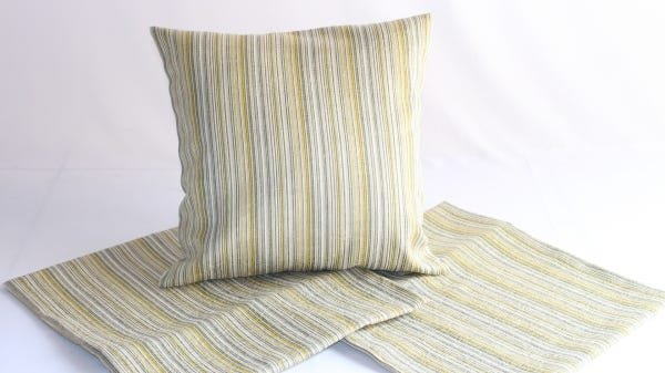 Capa Almofada Amarelo Listra - 1