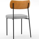 Ver mais imagens de Kit 04 Cadeiras para Sala de Jantar Melina L02 Couríssimo Whisky Linho Cinza - Lyam Decor