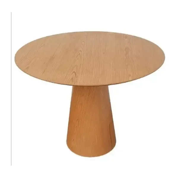 Mesa de Jantar Cone 110cm Base Madeira Freijó Tampo Freijó