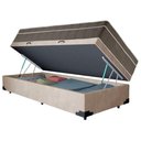 Ver imagem 3 de Cama Box Baú Suede Solteiro + Colchão Sereneprime Molas Ensacadas 88x188x69 Cor:bege