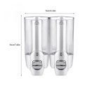 Ver imagem 3 de Dispenser Duplo Shampoo Sabonete Alcool Gel Hotel Casa Shopping