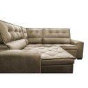 Ver imagem 4 de Sofá de Canto Retrátil e Reclinável com Molas Cama Inbox Austin 2,20M x 2,20M Suede Velusoft
